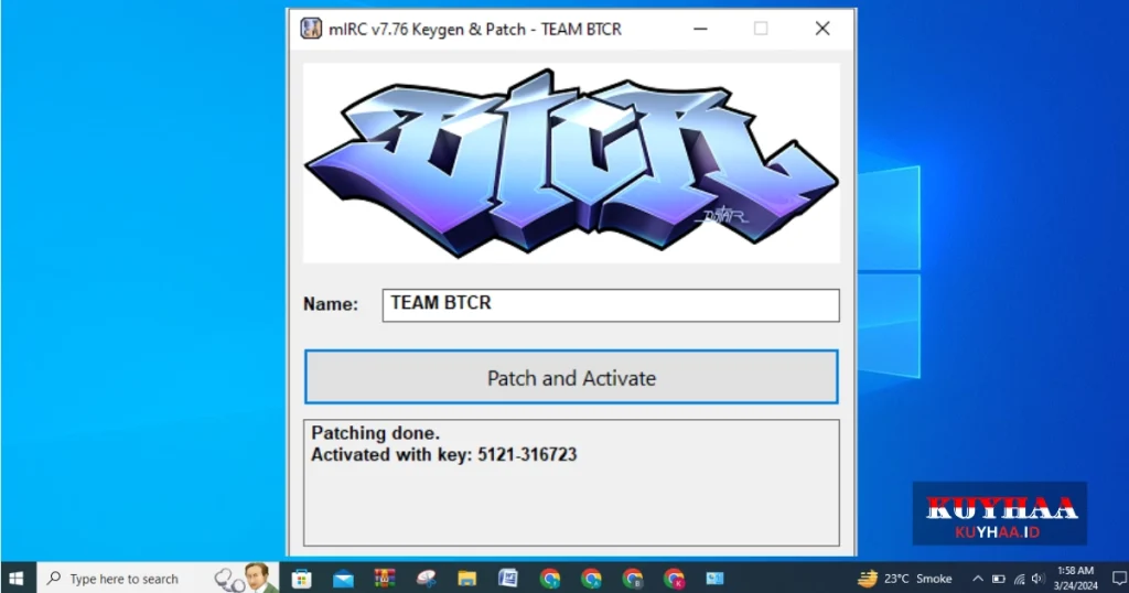 This picture shows patching and activation is done