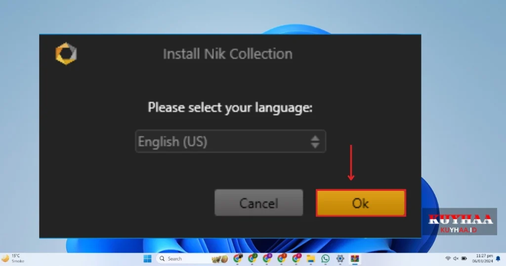 This picture shows to select language