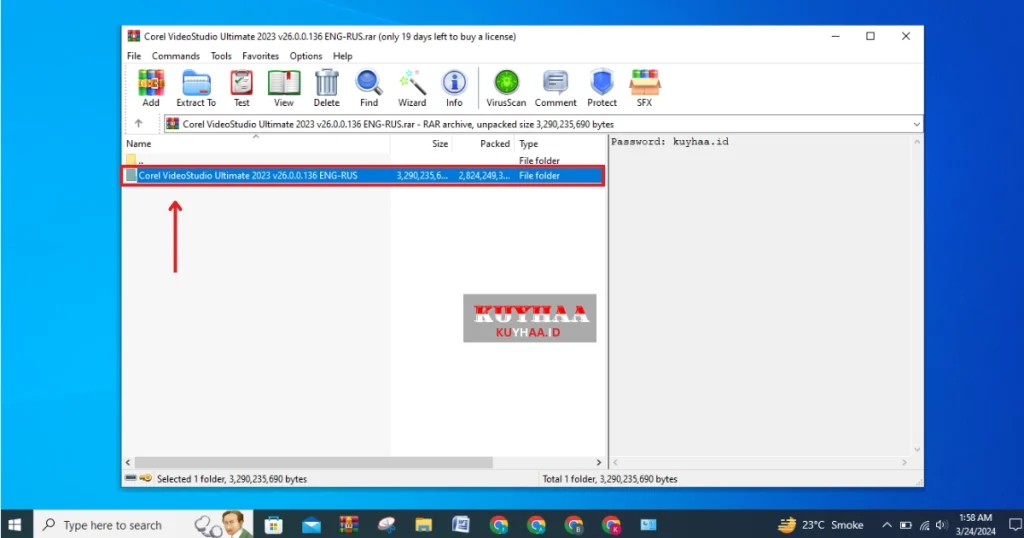 This picture shows to open folder