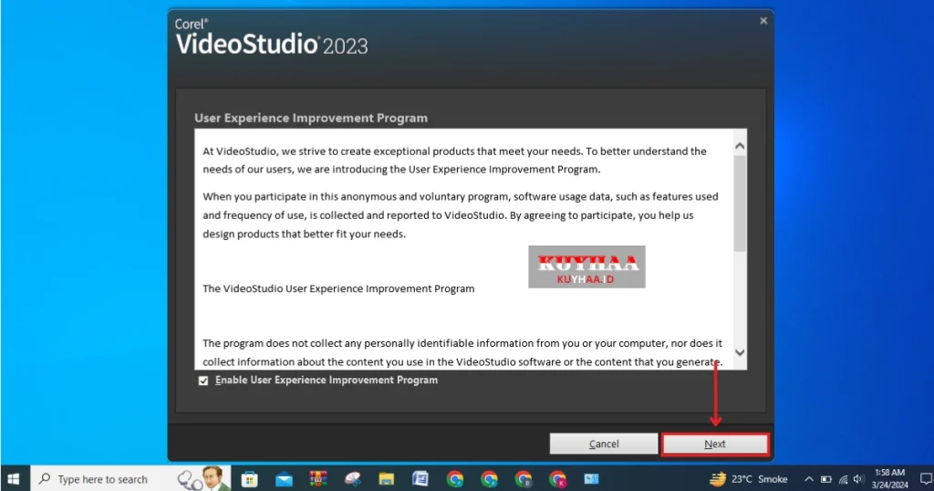 This picture shows to enable the option of Corel Video Studio