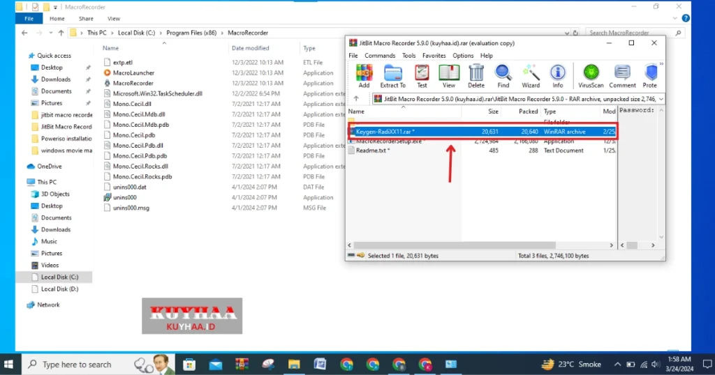 This picture shows to open Keygen exe file