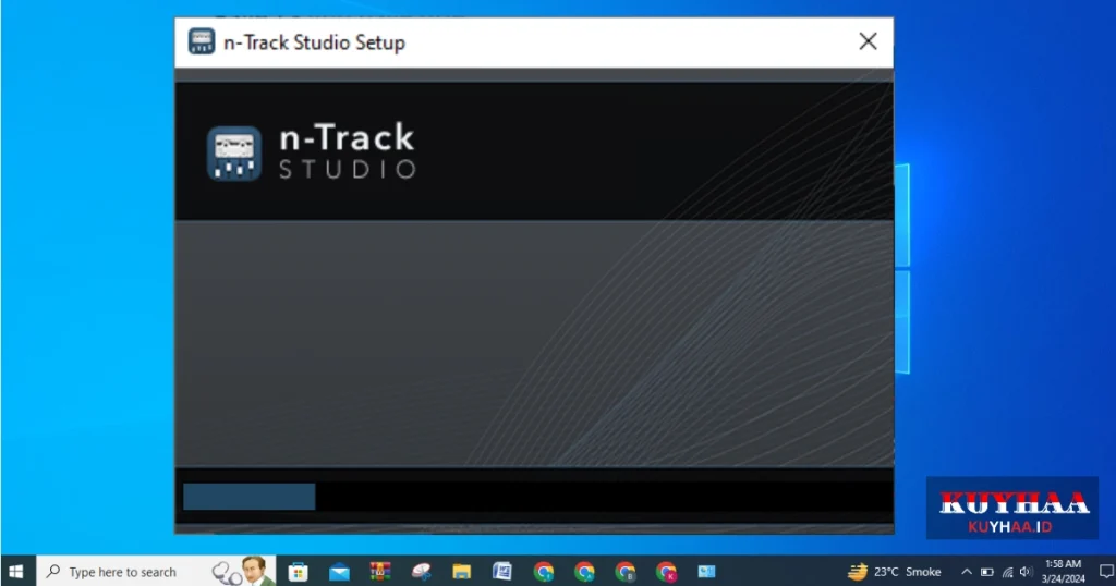 This picture shows the installation of n-Track Studio Suite