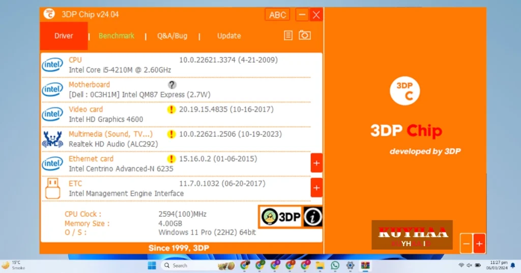 This picture shows the interface of 3DP Chip