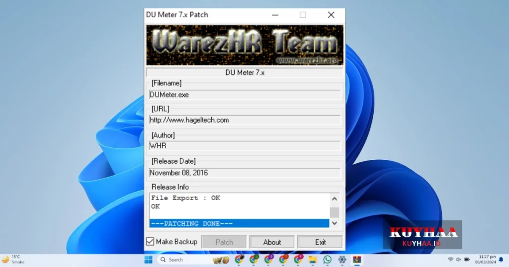 DU Meter is patched 