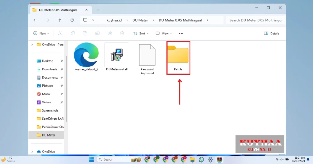 Open the DU Meter Patch folder
