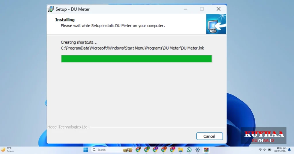 DU Meter is installing