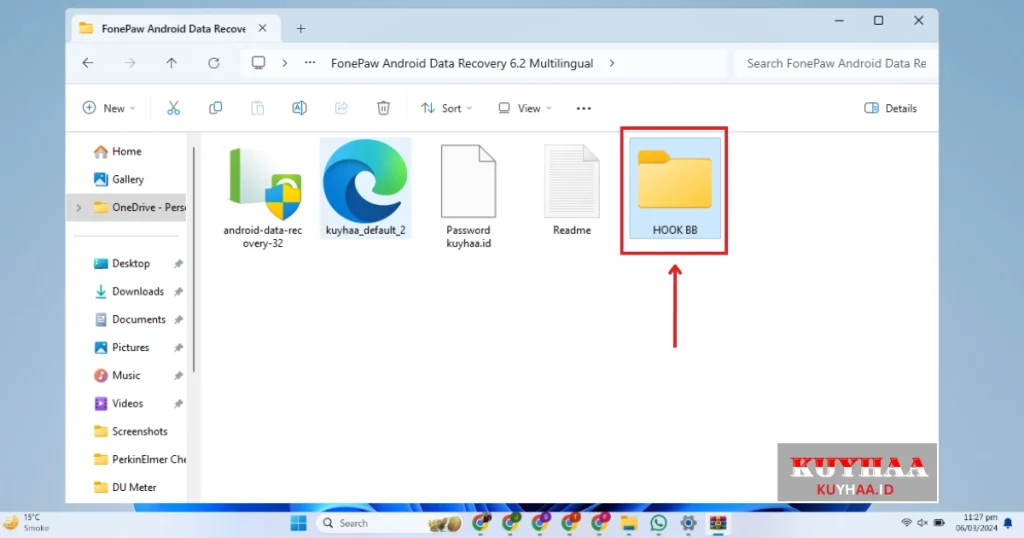 HOOK BB open the folder for FonePaw Android Data Recovery Crack