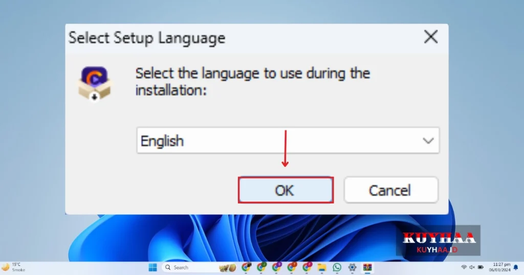 Select language of the program