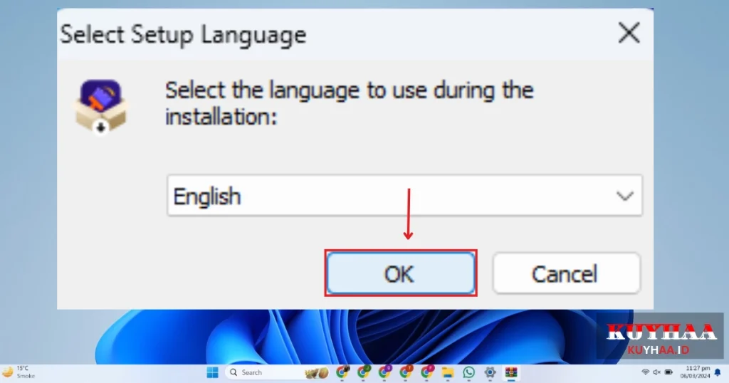 Select the language of the program