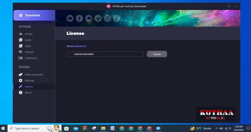 MP3Studio YouTube Downloader License is activated