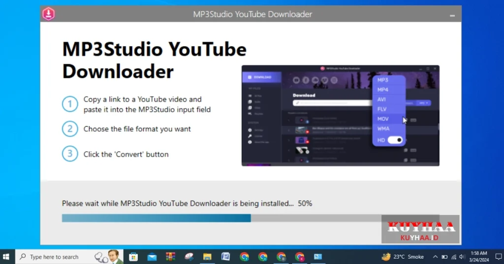 MP3Studio YouTube Downloader is installing