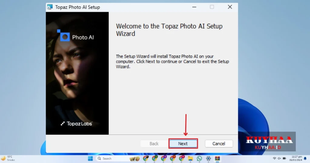 welcome to Topaz Photo AI setup wizard