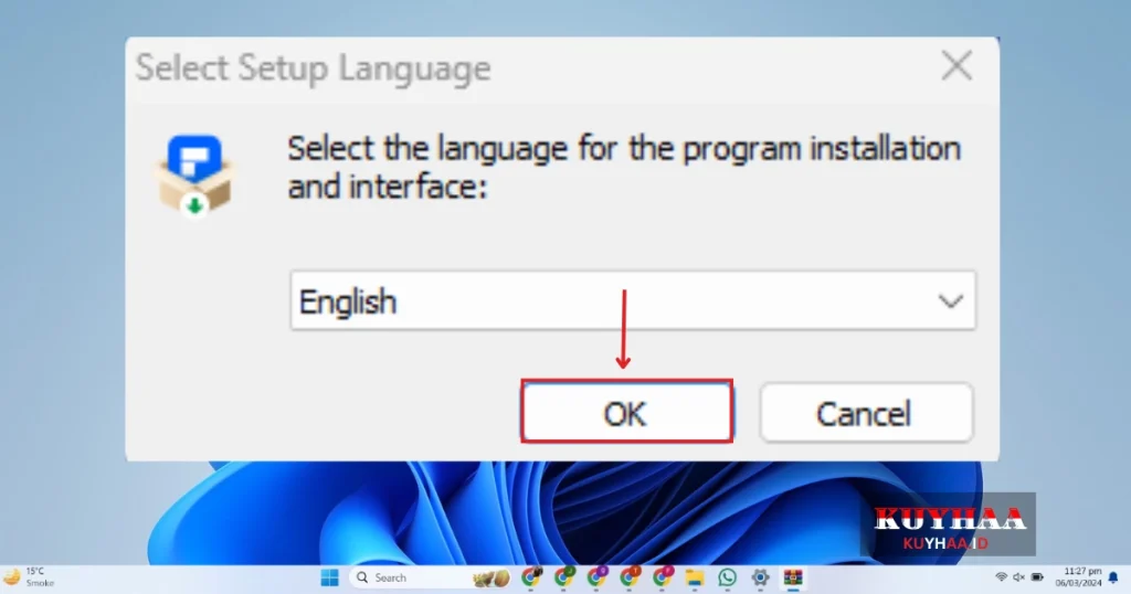 This picture shows to select the language of Wondershare PDFelement Pro