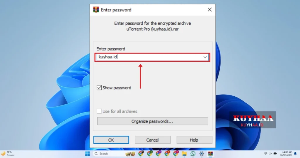 This picture shows to enter the password kuyhaa.id of uTorrent Pro