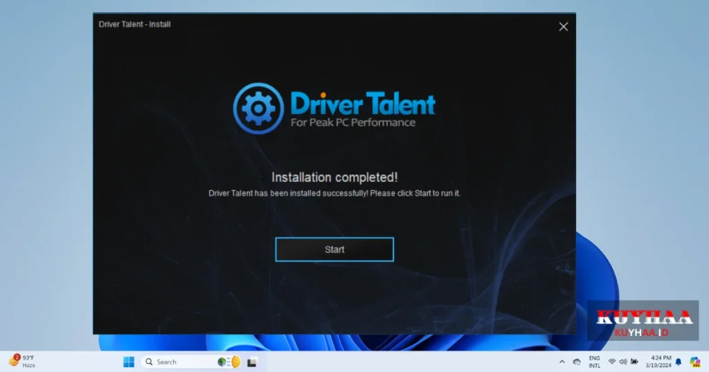in this image show installation completed!