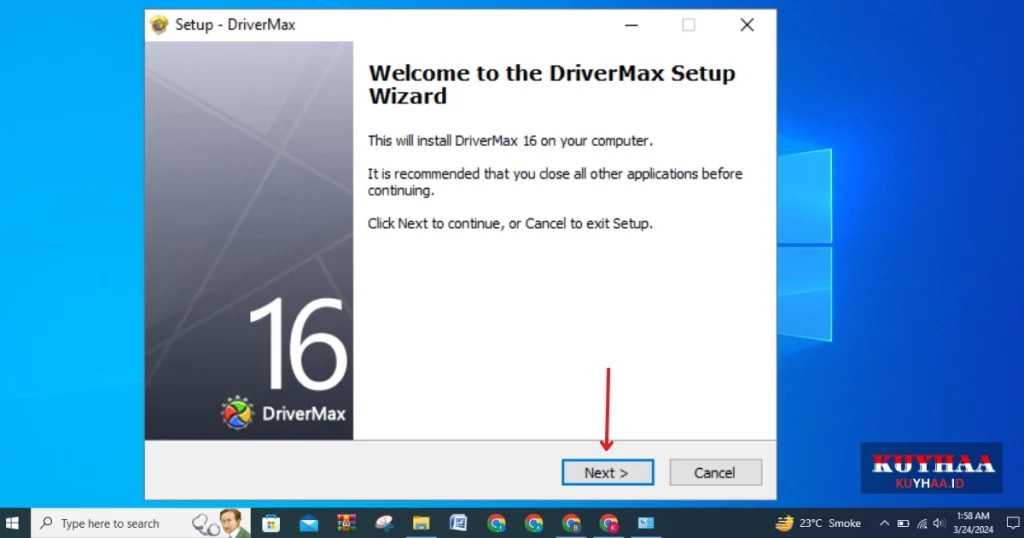 welcome to run drivermax setup wizard