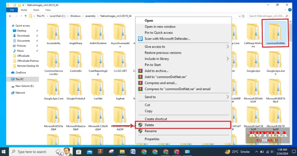 Delete Microsoft.C26a36d2b# folder