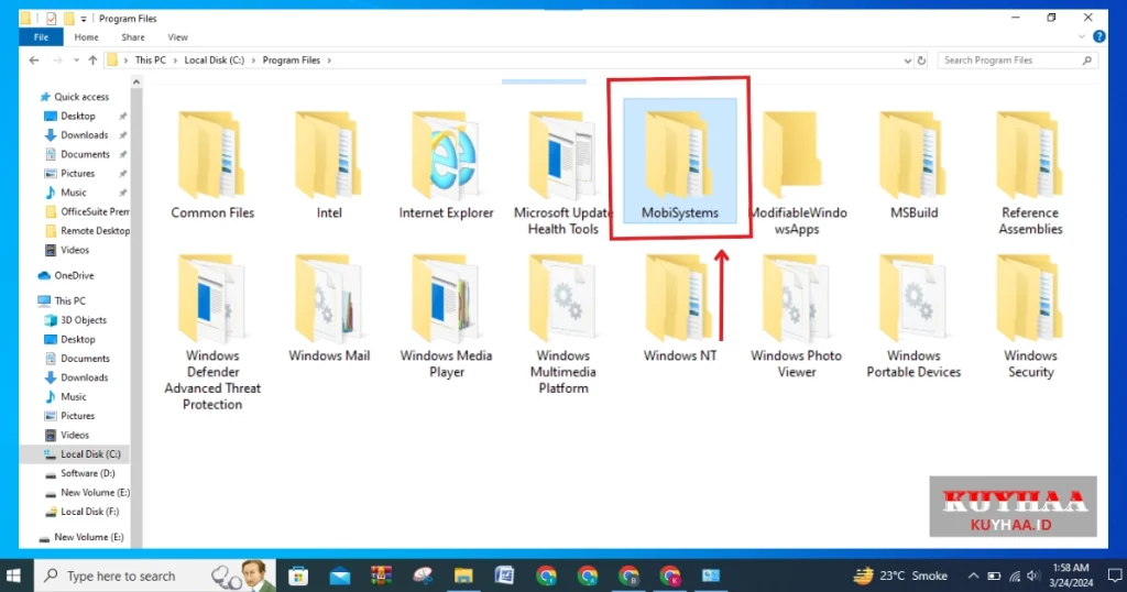 open mobisystem folder of OfficeSuite Premium