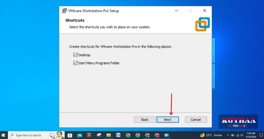 Create Shortcut of VMware Workstation Pro