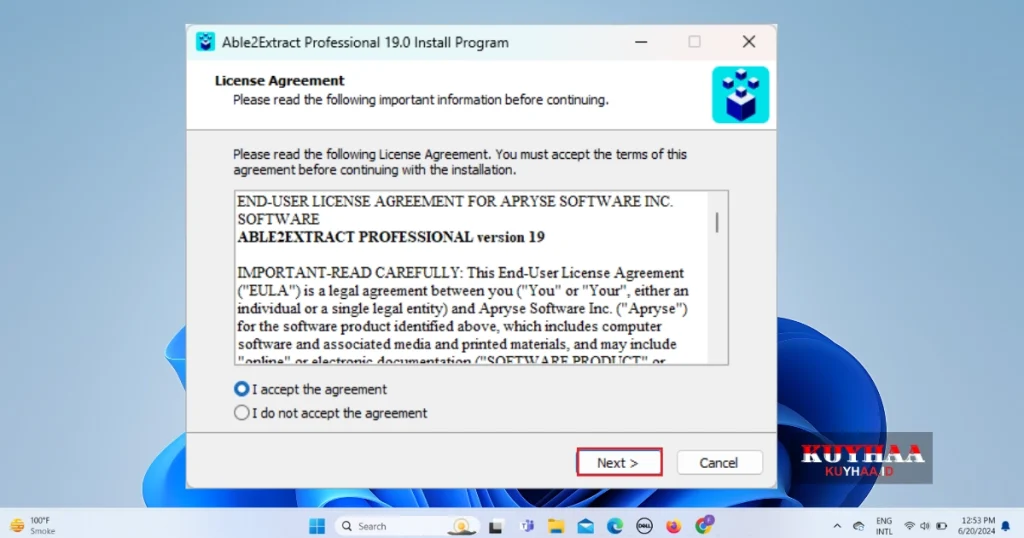 Able2extract Professional license agreement