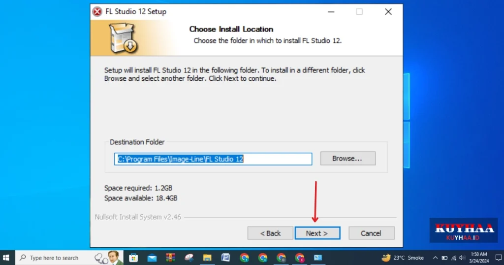 Choose installation location