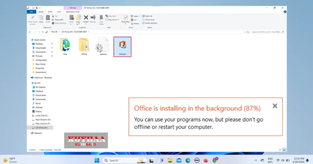 installing microsoft Office 2013