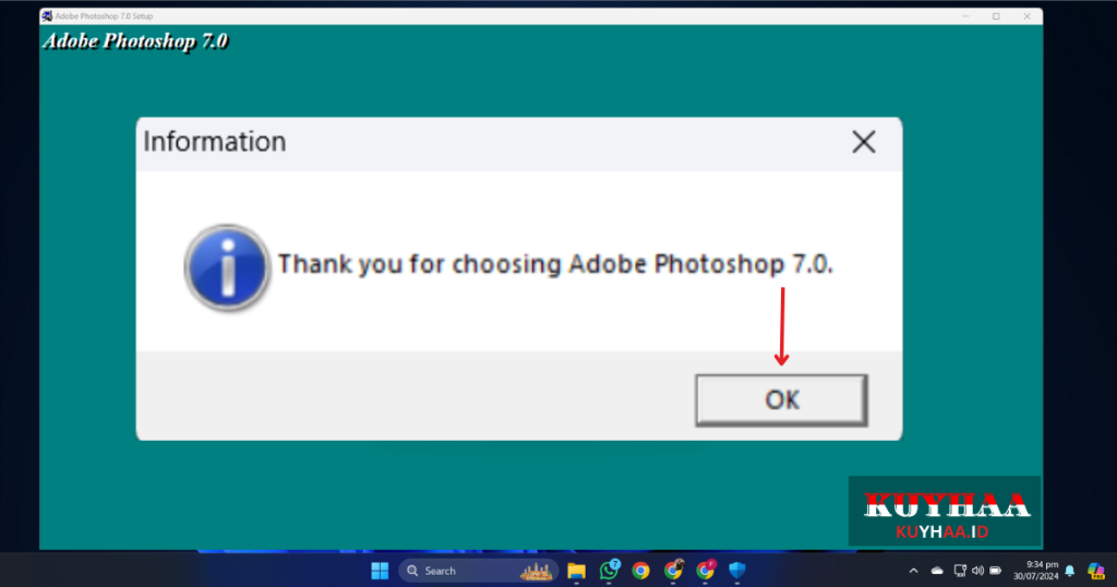 Adobe Photoshop 7.0 Installation done