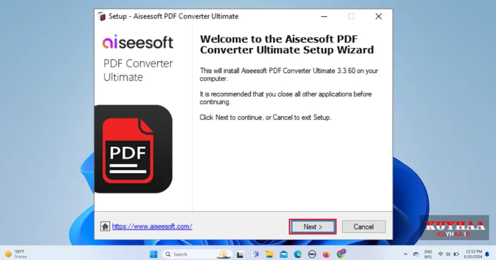 Aiseesoft PDF Converter Ultimate Setup Wizard