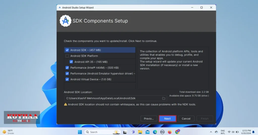 Select SDK Components