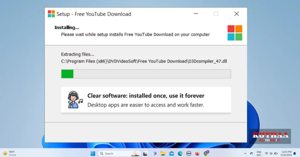 Installing Free YouTube Download 