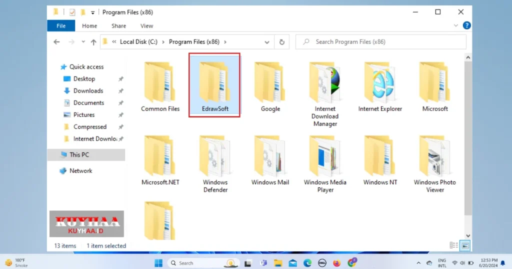 open EdrawSoft folder