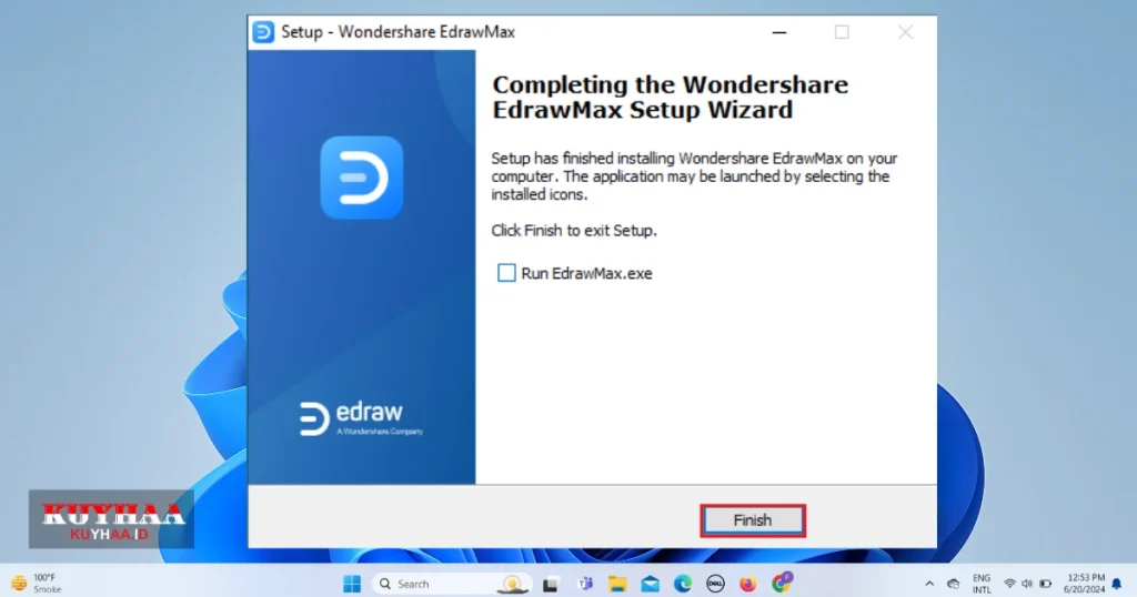 Wondershare EdrawMax Ultimate installation complete