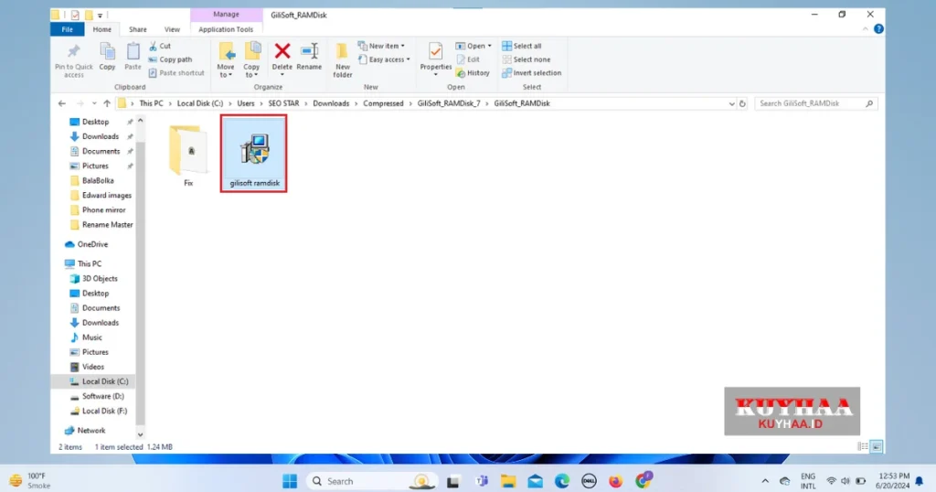 run gilisoft ramdisk setup exe