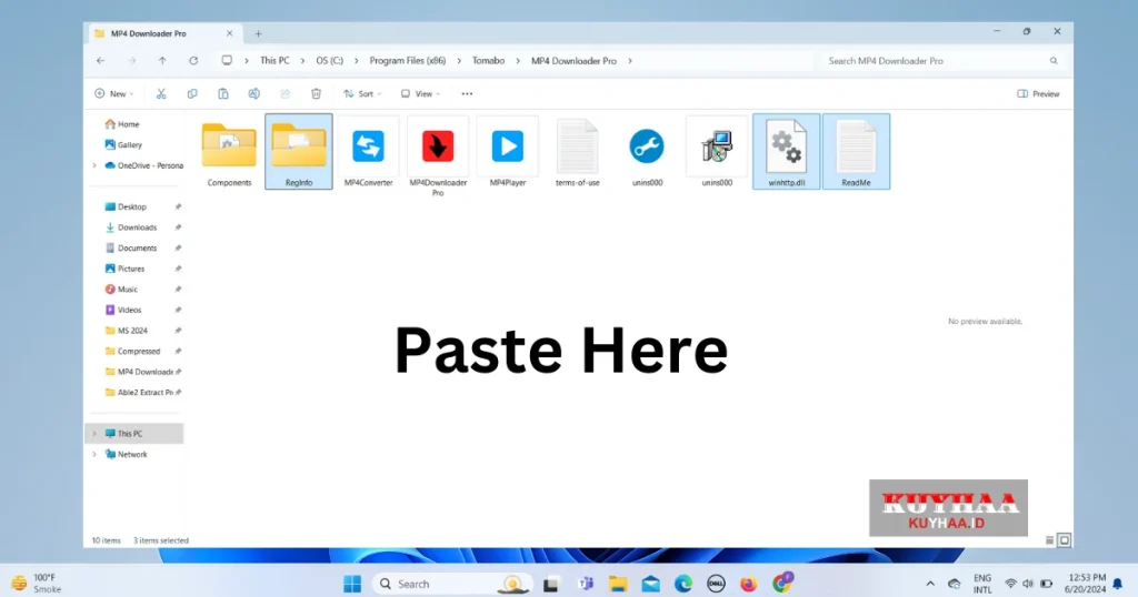 paste the files here