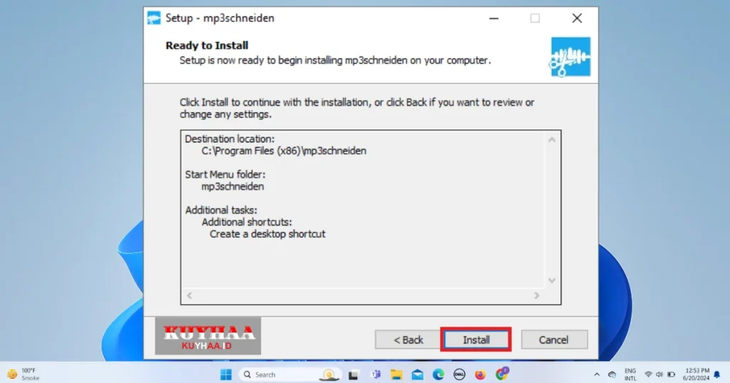 Siap untuk Menginstal Ablessoft MP3 Cutter Pro