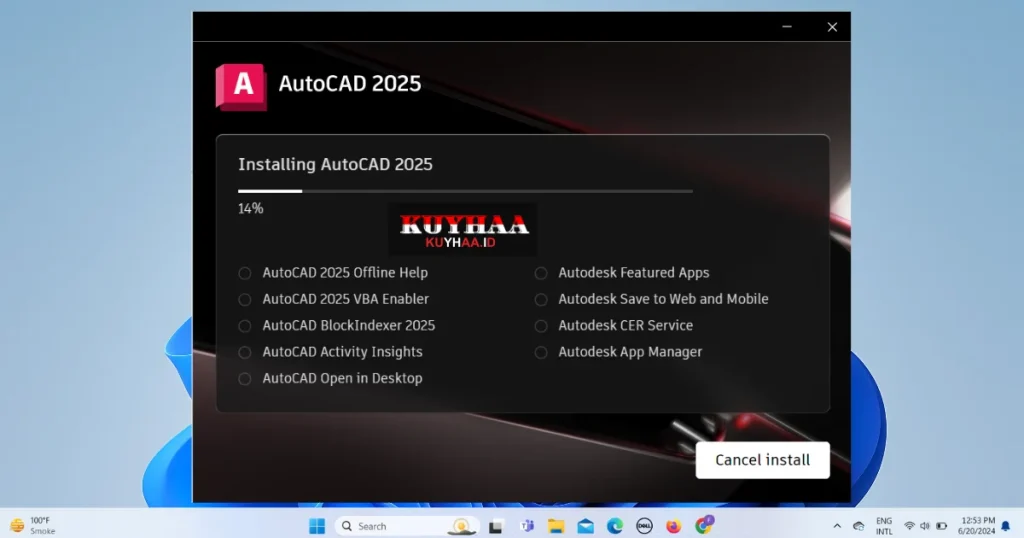 Installing AutoCAD AutoDesk 2025