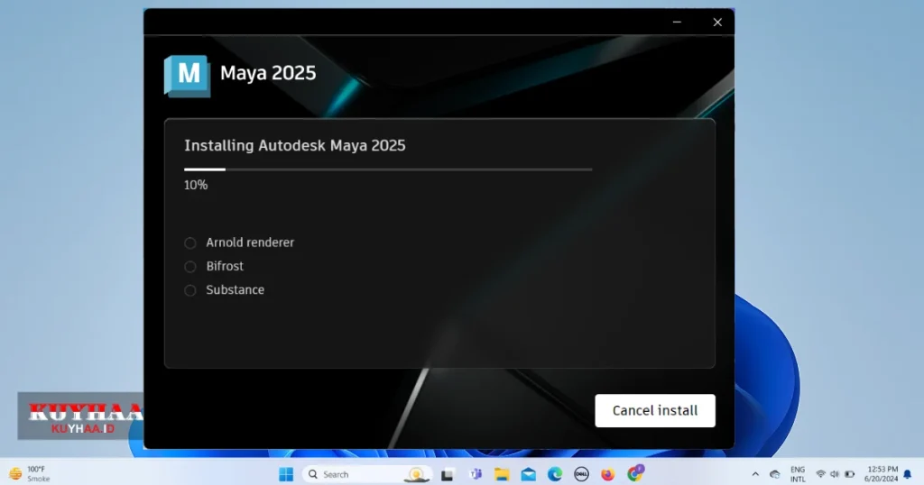 AutoDesk Maya installation process