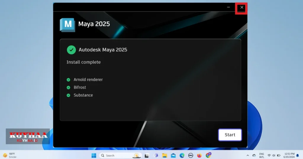 AutoDesk Maya Installation complate