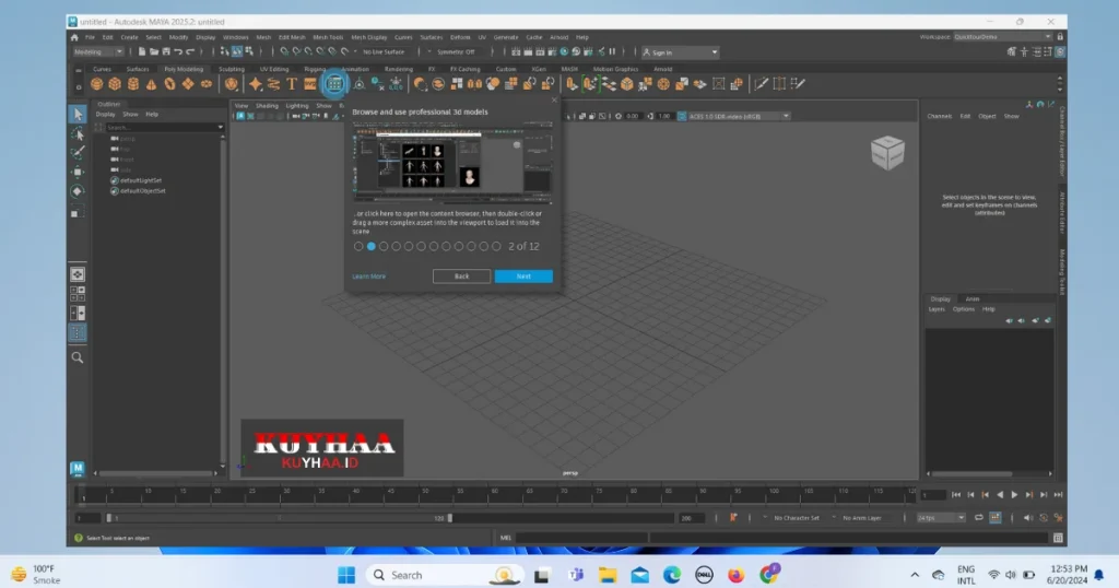 AutoDesk Maya interface