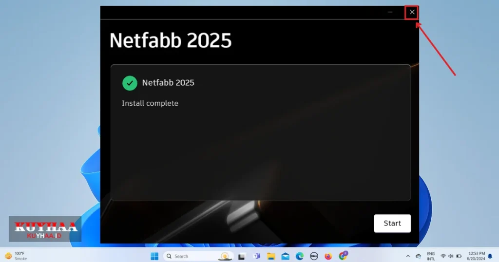 exit the installer setup of AutoDesk NetFabb Ultimate