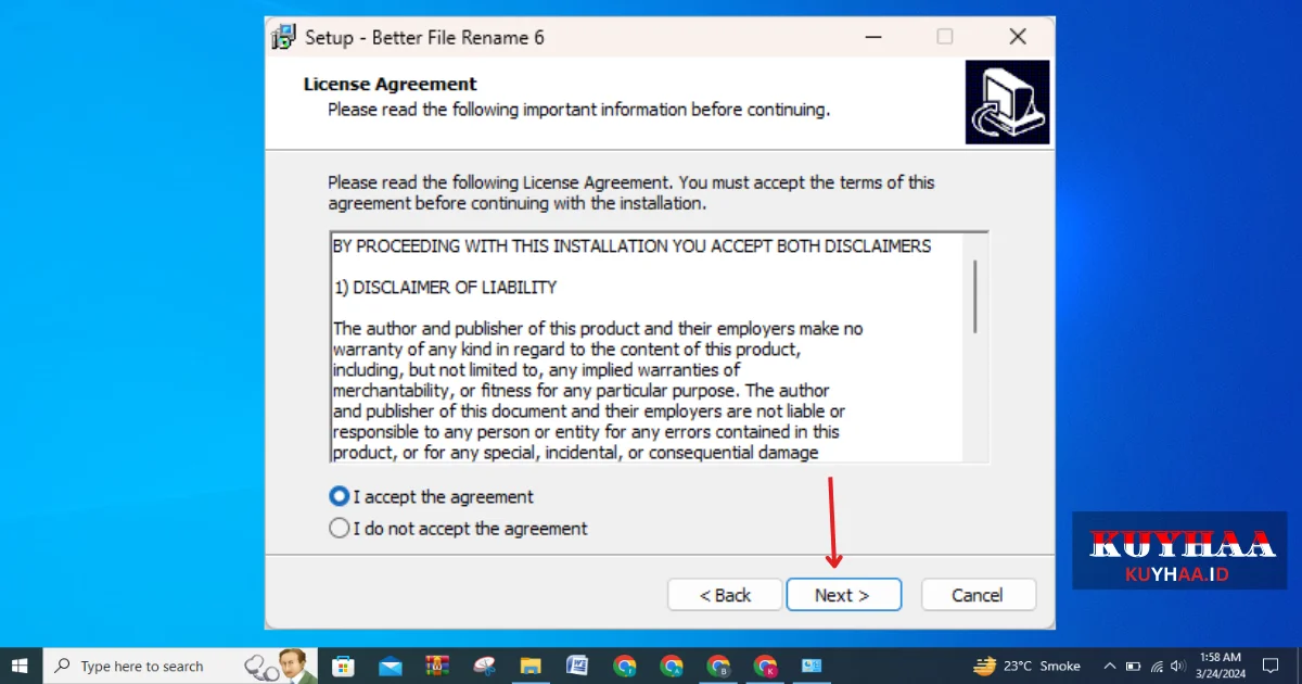 Accept License Agreement 