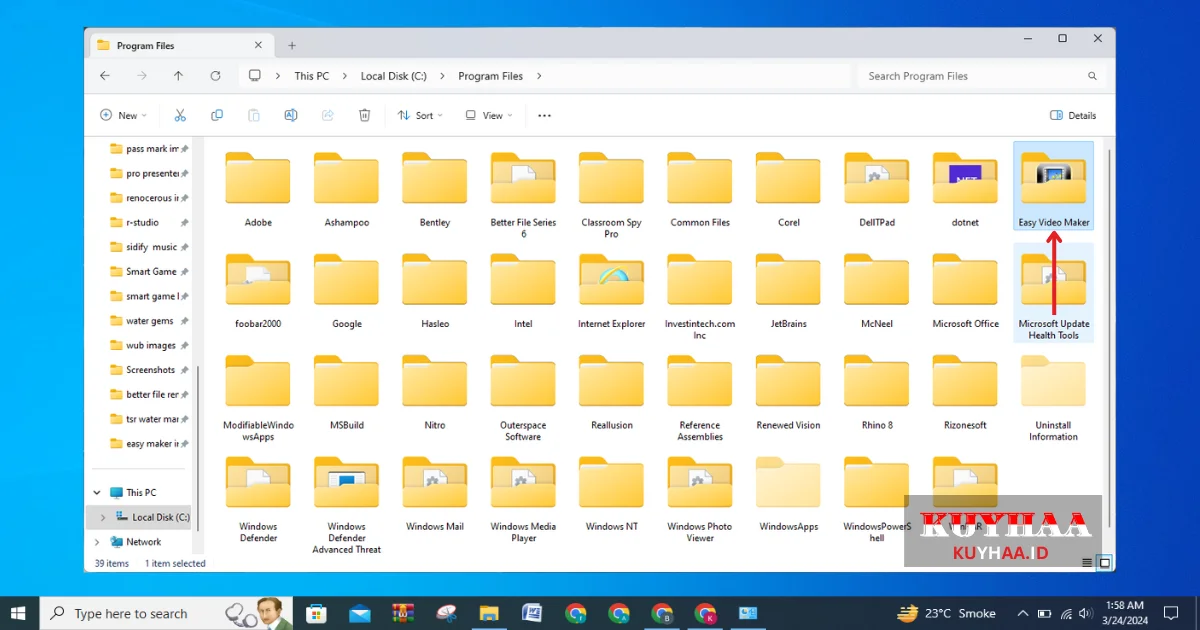 Buka Easy Video Maker Platinum Folder