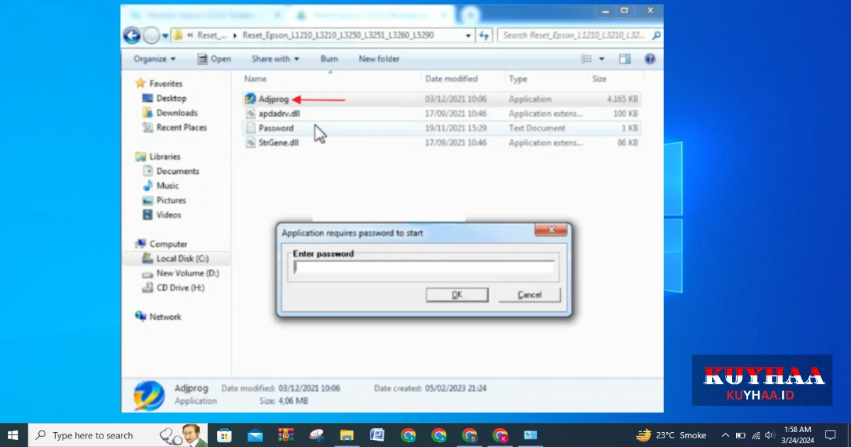 Run Resetter Epson L3210 