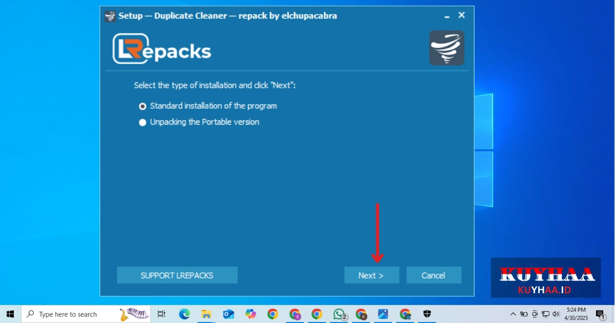 Click Next