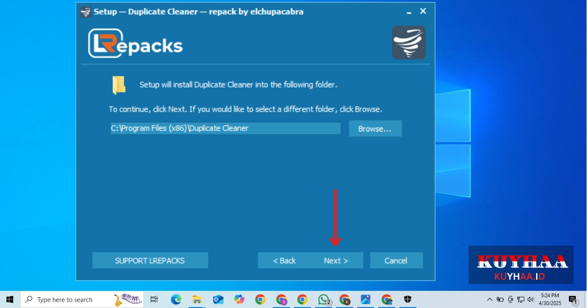 select installation location