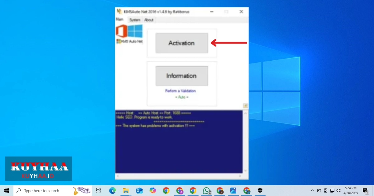KMSAuto Net Click on Activation