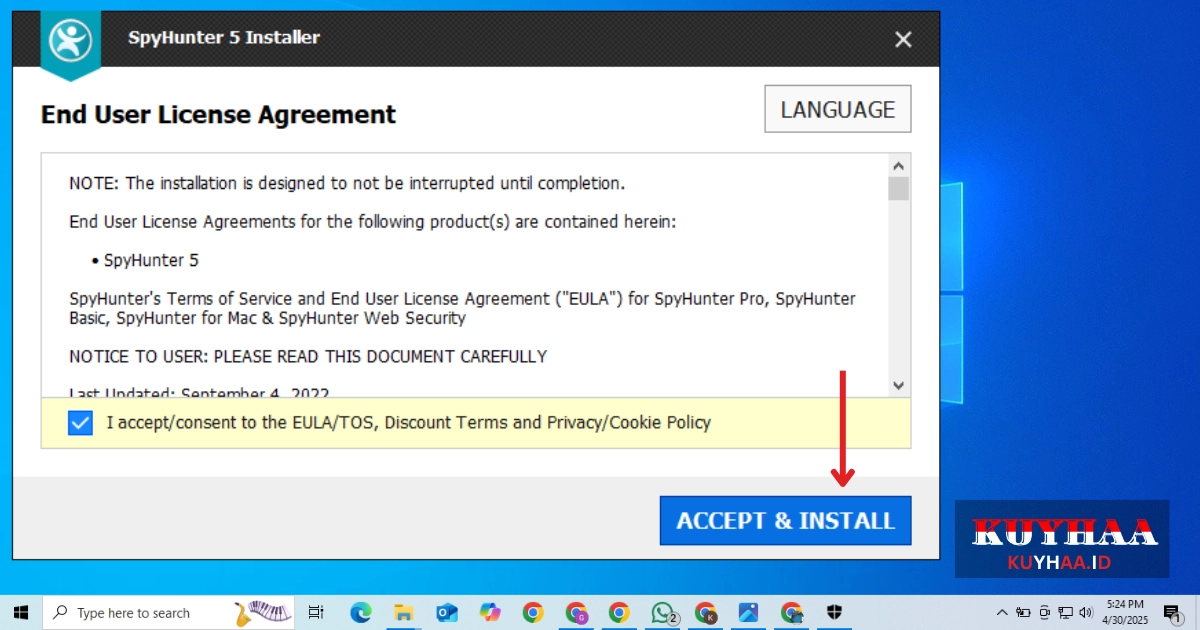 Accept License Agreement